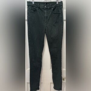 Ann Taylor The High Rise Skinny Dark Green Soft Feel Jeans Women’s Size 6